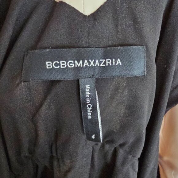 BCBGMAXAZRIA Chiffon Black Floral Dress in size 4 - Picture 6 of 6